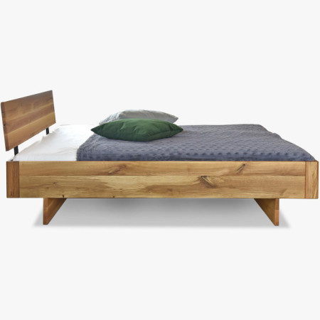 Lekerekített tömörfa franciaágy Stockholm 160x200 cm