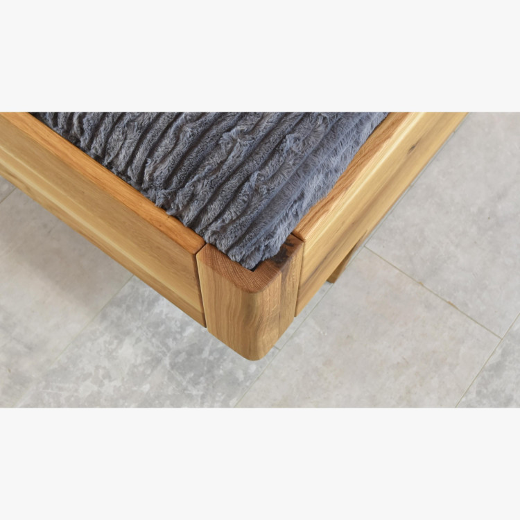 Lekerekített tömörfa franciaágy Stockholm 160x200 cm