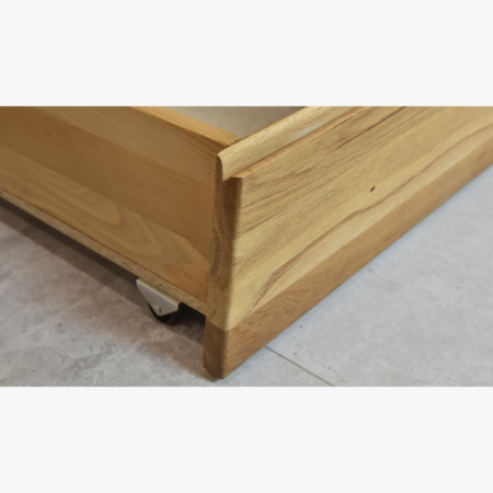 Lekerekített tömörfa franciaágy Stockholm 160x200 cm