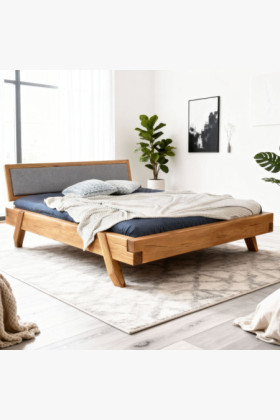 Luxus tölgyfa gerendás Spider franciaágy 160x200