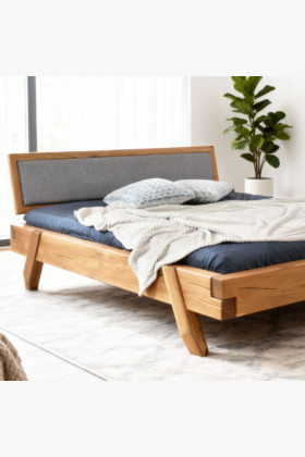 Luxus tölgyfa gerendás Spider franciaágy 160x200 2