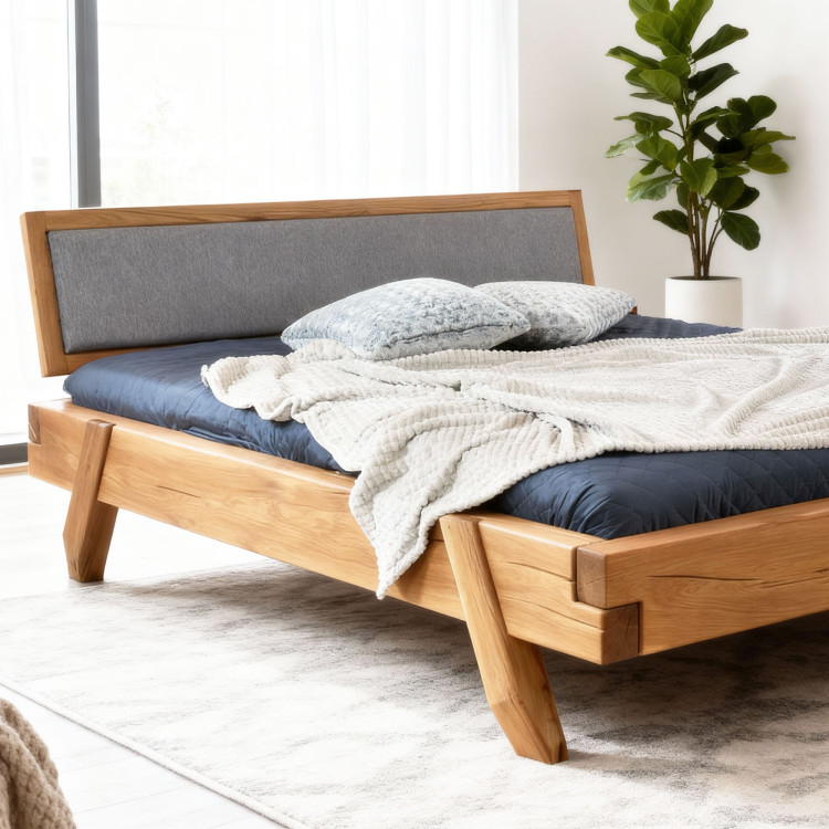 Luxus tölgyfa gerendás Spider franciaágy 160x200