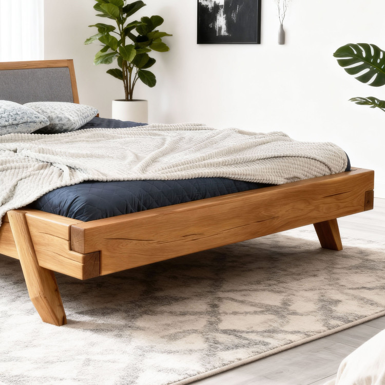 Luxus tölgyfa gerendás Spider franciaágy 160x200