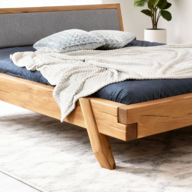 Luxus tölgyfa gerendás Spider franciaágy 160x200