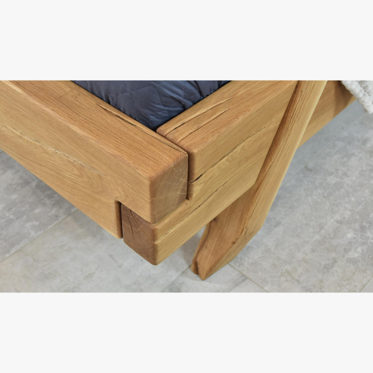 Luxus tölgyfa gerendás Spider franciaágy 160x200