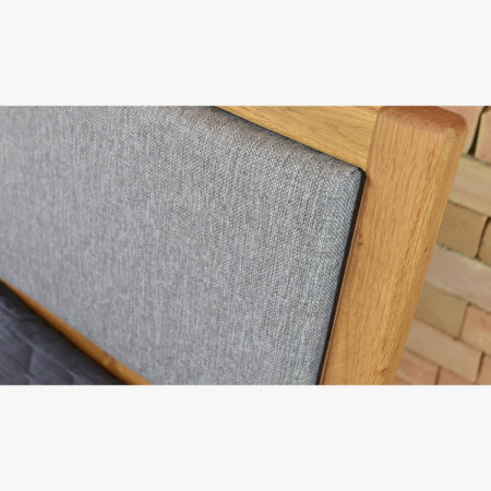 Luxus tölgyfa gerendás Spider franciaágy 160x200