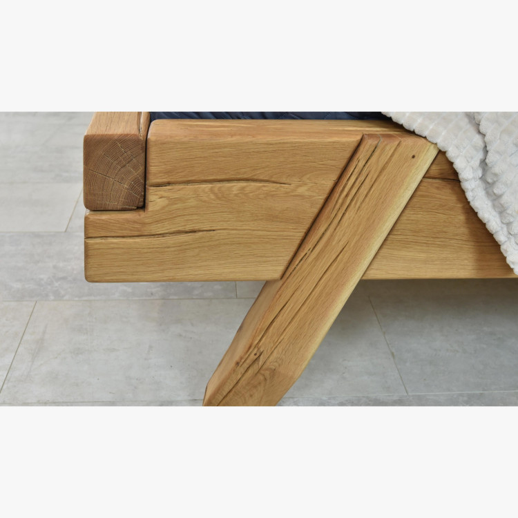 Luxus tölgyfa gerendás Spider franciaágy 160x200