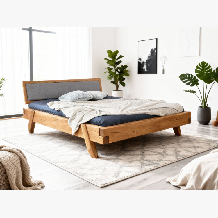 Luxus tölgyfa gerendás Spider franciaágy 160x200