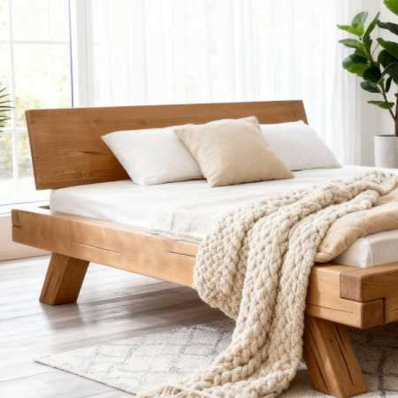 Fa gerendákból készült Miky ágy 160 x 200 cm - masszív fenyőágy