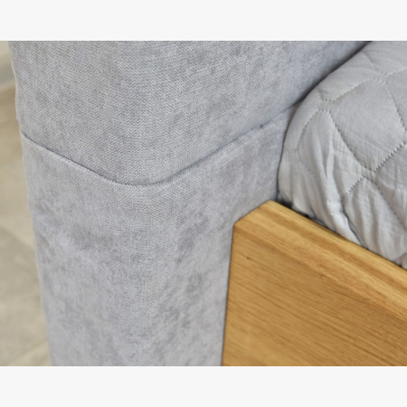 Tölgyfa ágy szövet fejtámlával Dominika 160x200 cm