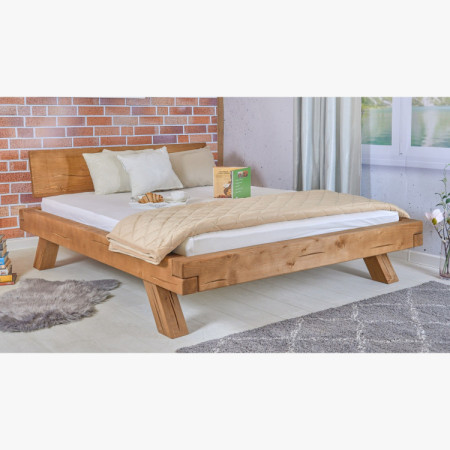 Fa ágy gerendákból Miky 180 x 200 cm - Tömör lucfenyő ágy