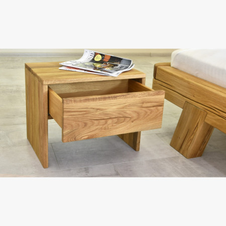 Tölgy ágy gerendából natúr Matus 160 x 200 cm tömör tölgy