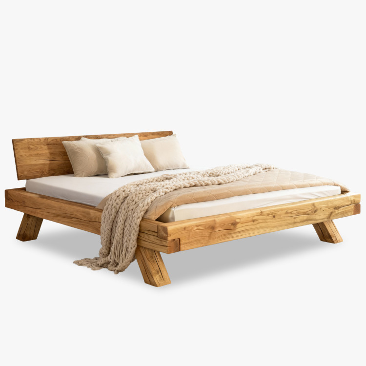 Tölgyfa ágy 180 x 200 Miky – masszív és természetes