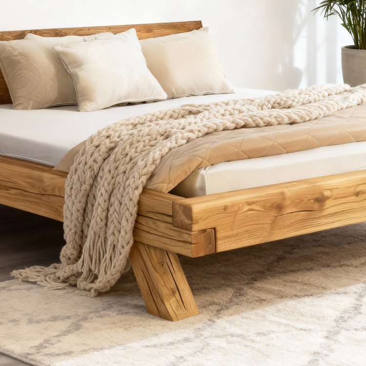 Tölgyfa ágy 180 x 200 Miky – masszív és természetes