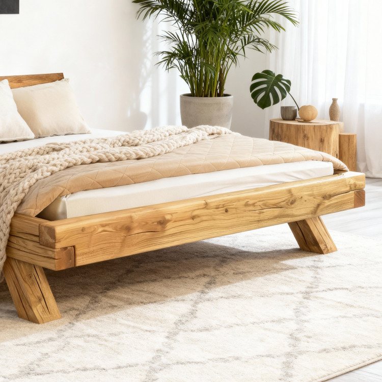 Tölgyfa ágy 180 x 200 Miky – masszív és természetes