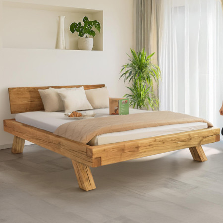 Tölgyfa ágy 180 x 200 Miky – masszív és természetes