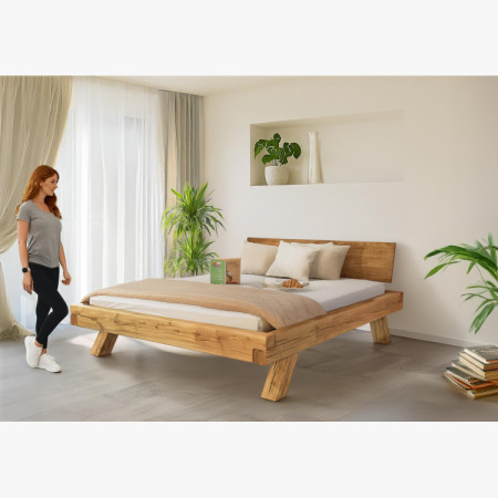 Tölgyfa ágy 180 x 200 Miky – masszív és természetes