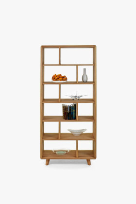 Tölgy polcos állvány tölgy natural színben lábakkal 2