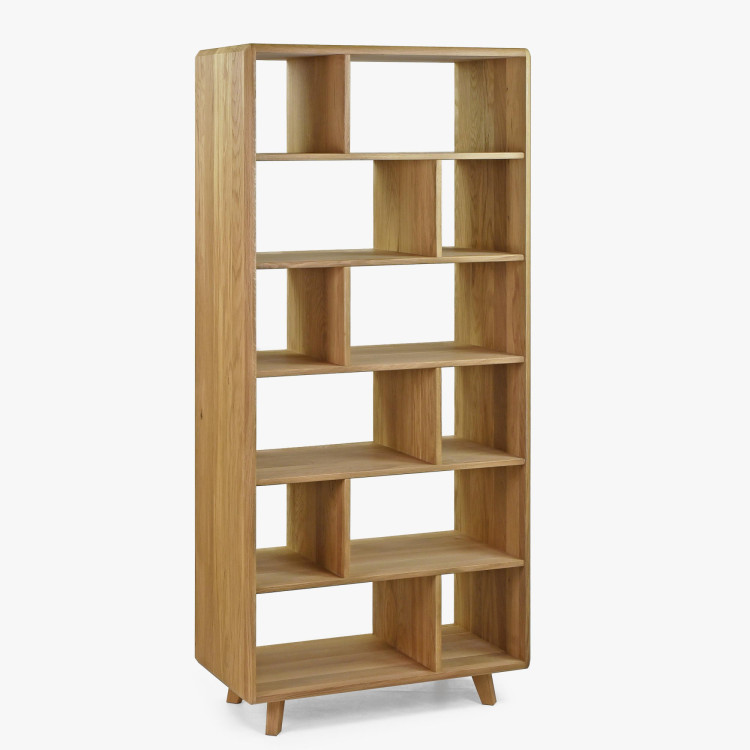 Tölgy polcos állvány tölgy natural színben lábakkal