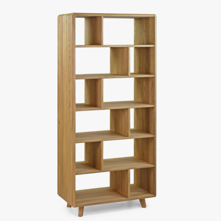 Tölgy polcos állvány tölgy natural színben lábakkal