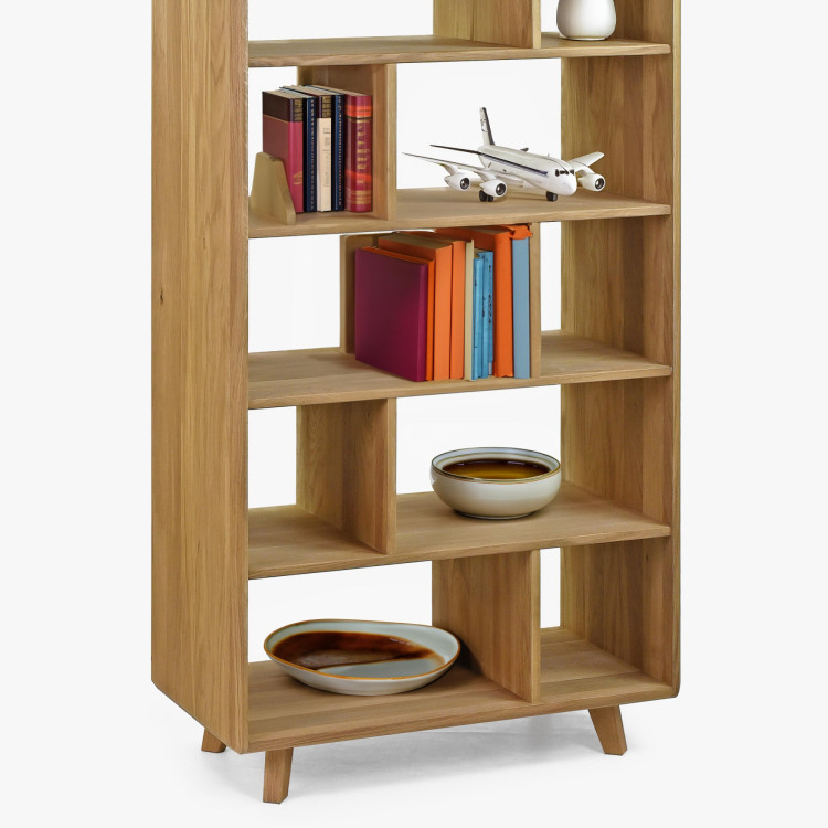 Tölgy polcos állvány tölgy natural színben lábakkal