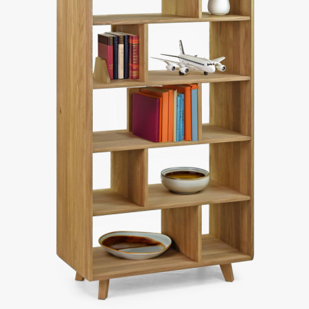 Tölgy polcos állvány tölgy natural színben lábakkal