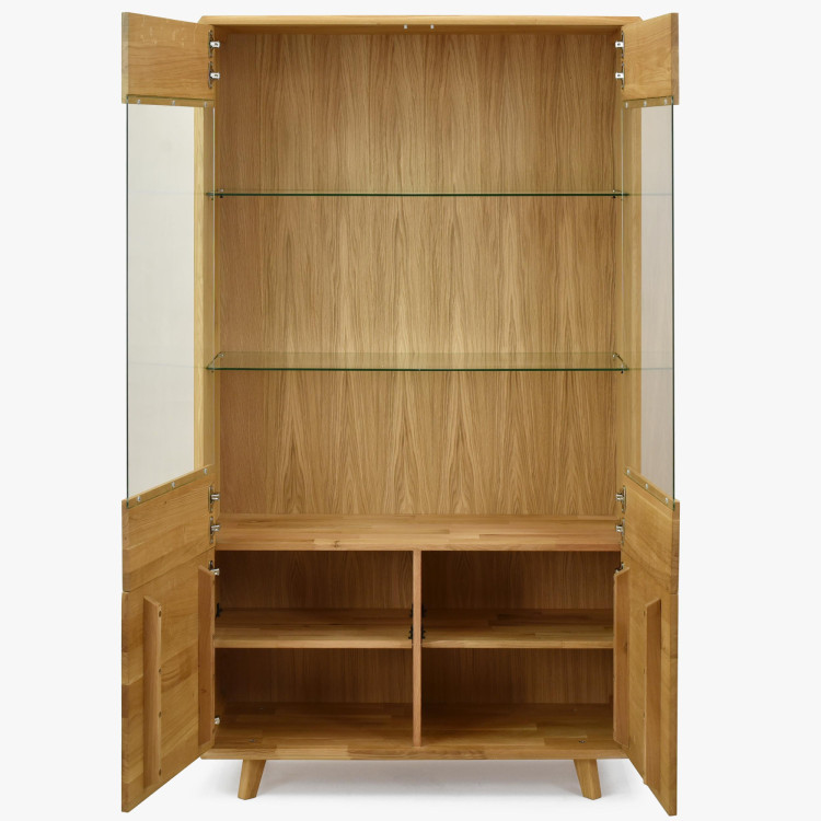 Kétajtós tölgyfa vitrin üveggel, Bratislava