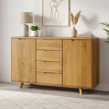 Fa komód fiókokkal és ajtókkal