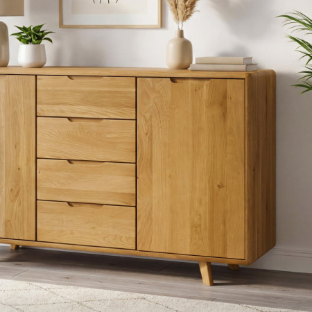 Fa komód fiókokkal és ajtókkal