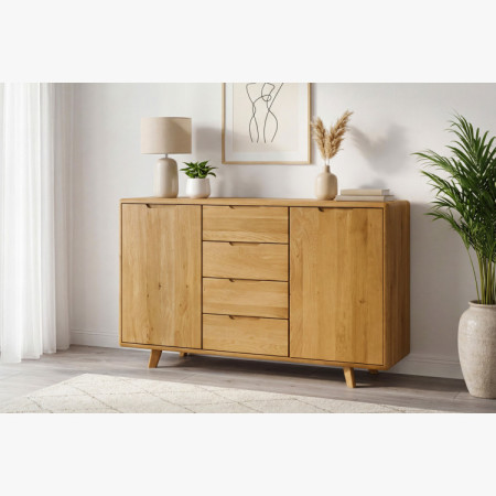 Fa komód fiókokkal és ajtókkal