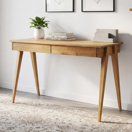 Tölgyfa pc asztal két fiókkal
