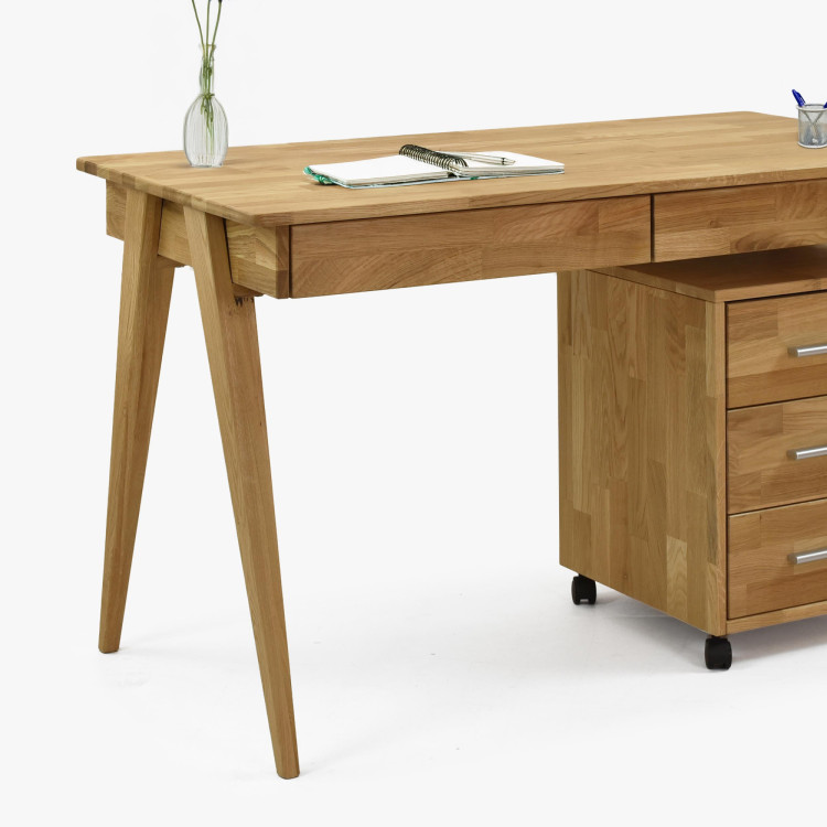 Tölgyfa pc asztal két fiókkal