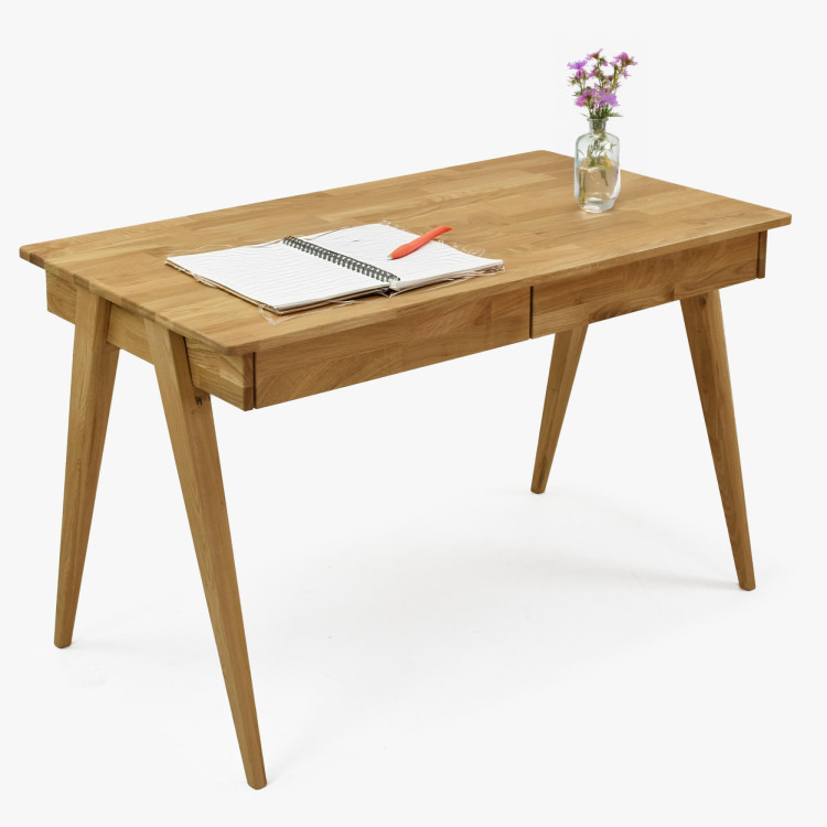 Tölgyfa pc asztal két fiókkal