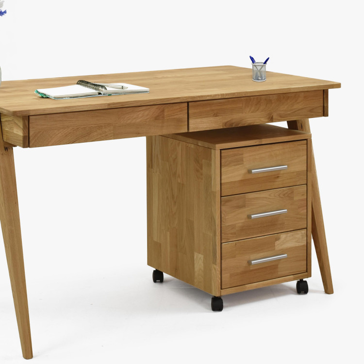 Tölgyfa pc asztal két fiókkal
