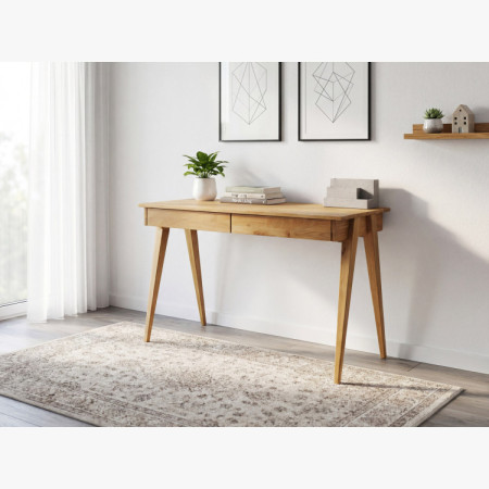 Tölgyfa pc asztal két fiókkal