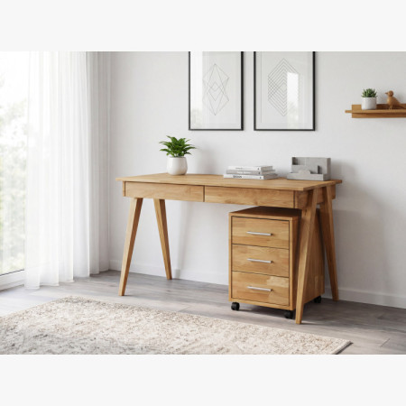 Tölgyfa pc asztal két fiókkal