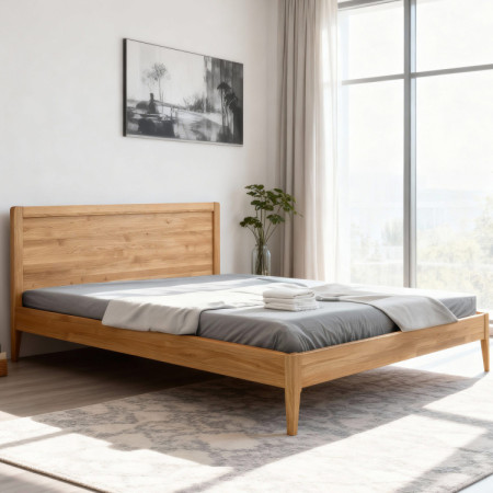 Franciaágy tölgyfa lábakon 180 x 200 cm, prágai