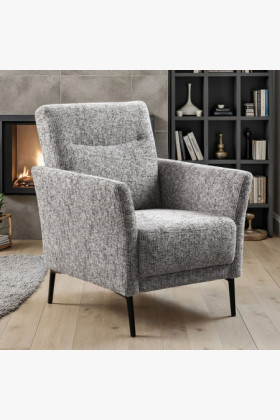 Masszív fa vázú, bútorszövetes design fotel nappaliba, olvasósarokba