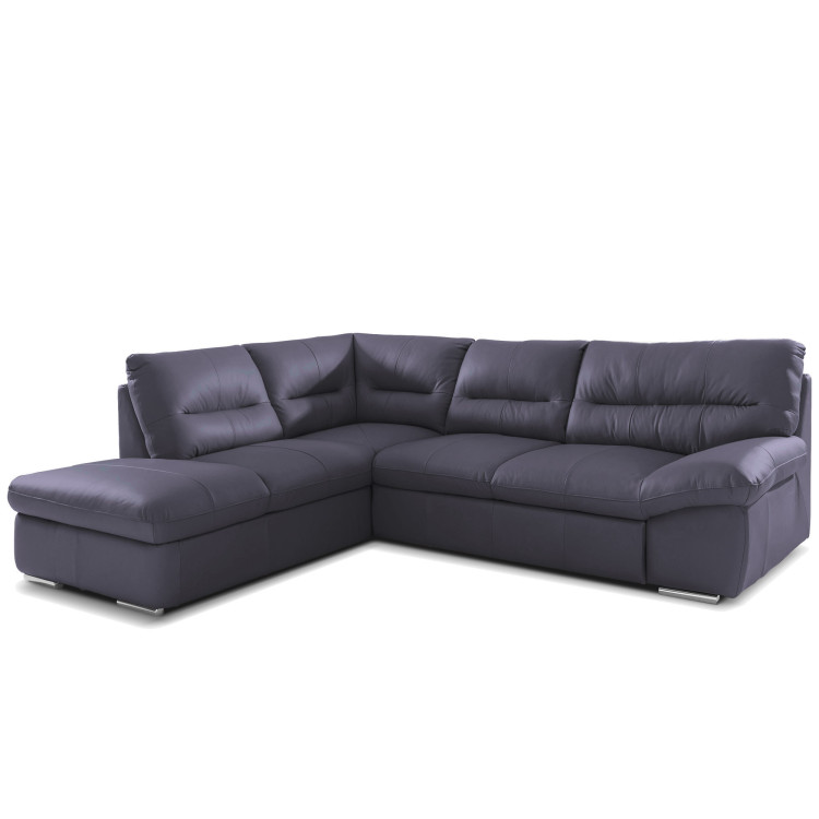 Sarok ülőgarnitúra - jobb oldali bőr NAVY, William sarok balra