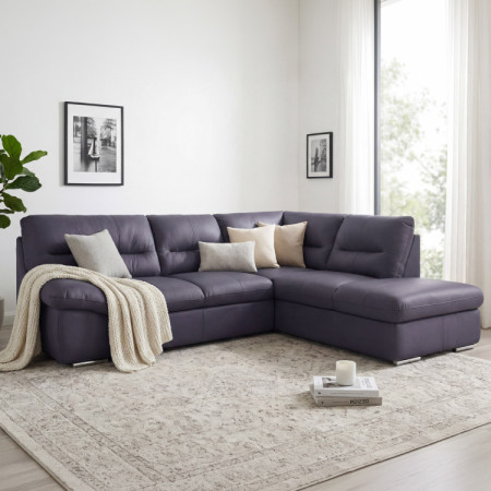 Sarok ülőgarnitúra - valódi bőr NAVY, William jobb sarok