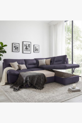 Sarok ülőgarnitúra - valódi bőr NAVY, William jobb sarok 2