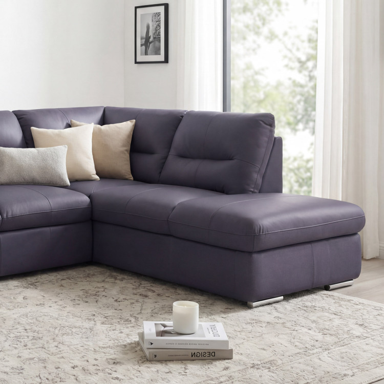 Sarok ülőgarnitúra - valódi bőr NAVY, William jobb sarok