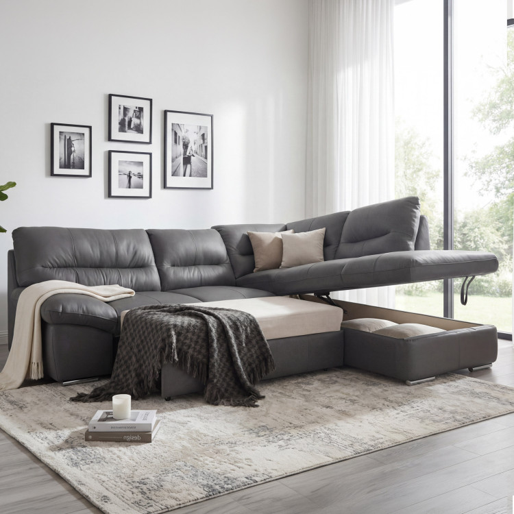 Sarok ülőgarnitúra - valódi bőr Stone, William jobb oldali sarok