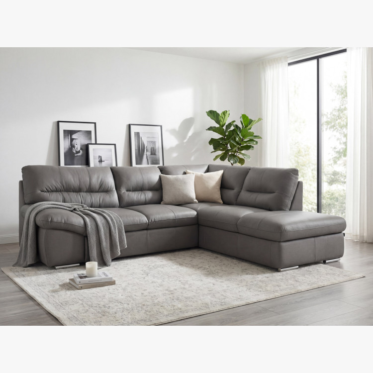 Sarok ülőgarnitúra - valódi bőr Stone, William jobb oldali sarok