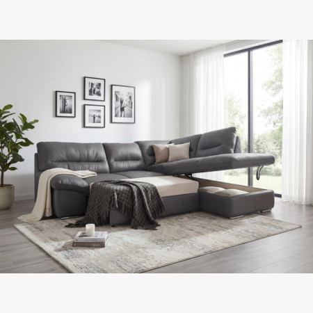 Sarok ülőgarnitúra - valódi bőr Stone, William jobb oldali sarok