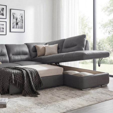 Sarok ülőgarnitúra - valódi bőr Stone, William jobb oldali sarok