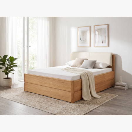 Franciaágy 180 cm tárolóval, Helsinki Olaj