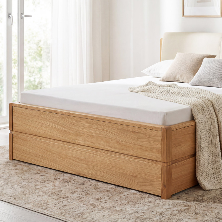 Franciaágy 180 cm tárolóval, Helsinki Olaj