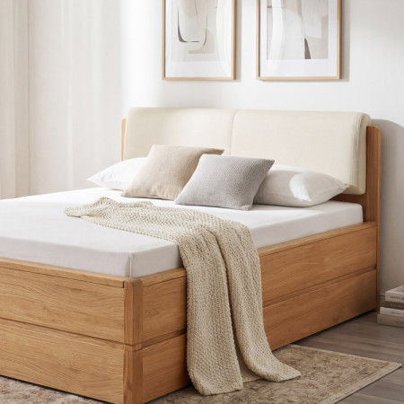 Franciaágy 180 cm tárolóval, Helsinki Olaj