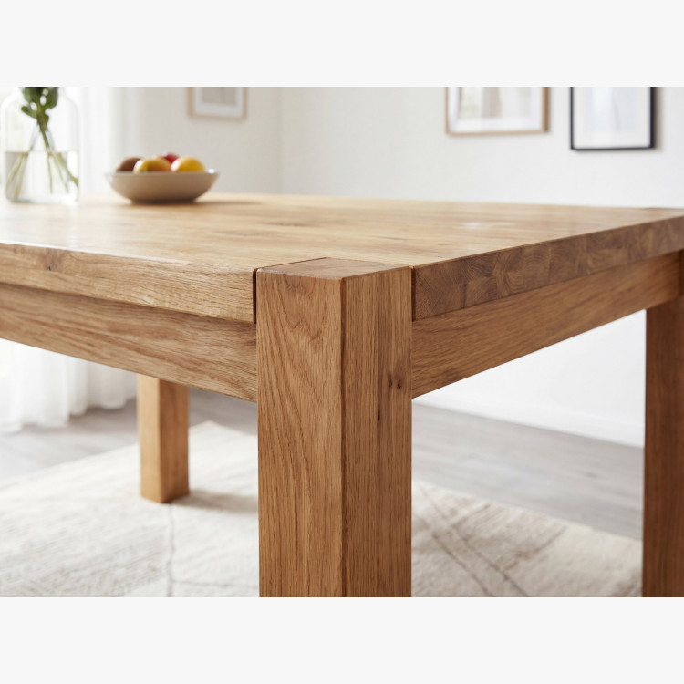 Tömör tölgy étkezőasztal, Kassa 120 x 80 cm